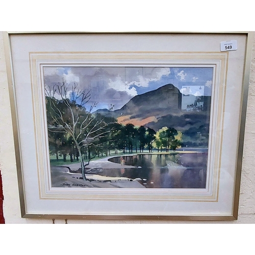 549 - John Skelton Watercolour - Glendalough - C. 58cm W x 48cm H