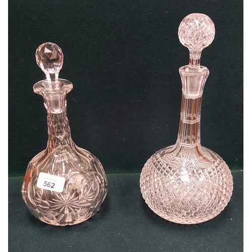 562 - 2 Cut Glass Decanters