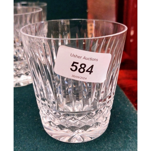 584 - 11 Quality Cut Glass Tumblers