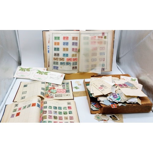 587 - The Ideal Postage Stamp Album, Part Filled, inc Irish Overstamps, 2 Other Albums inc Irish & British... 