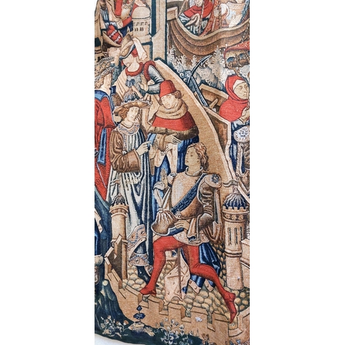 595 - Large French Tapestry - C. 140cm W x 198cm H