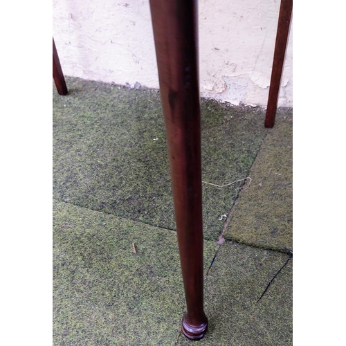 616 - Mahogany Square Occasional Table with Drawer on Tapered Legs - C. 58cm x 58cm x 72cm H