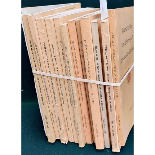 617 - Journal of the Royal Society of Antiquaries of Ireland - 13 Volumes - 1980's & 1990's