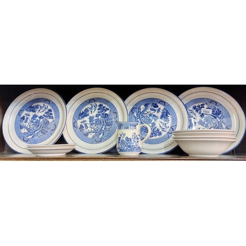 1055 - Arklow Blueware Plates, Bowls & Jug