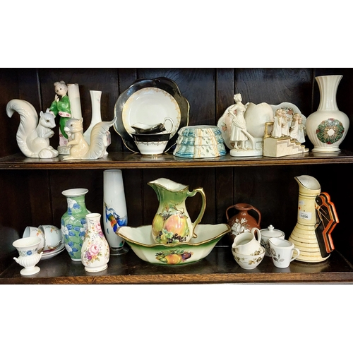 1056 - 2 Shelves of Assorted Chinaware