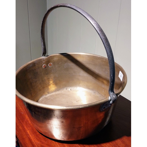 11 - Brass Preserving Pan - C. 35cm W