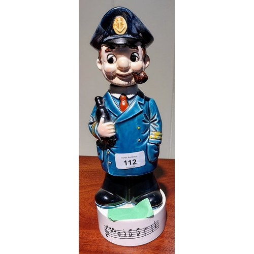 112 - Musical Ceramic Sea Captain Bottle