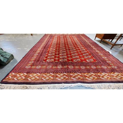 117 - Iranian Red Hand Knotted Wool Rug - C. 225cm x 310cm