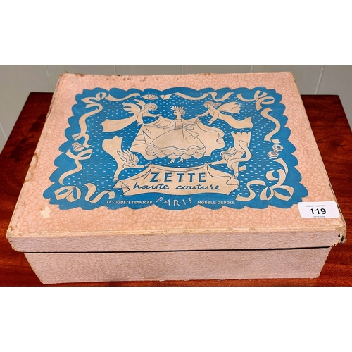 119 - French Costume Sewing Box - Zette Haute Couture Paris