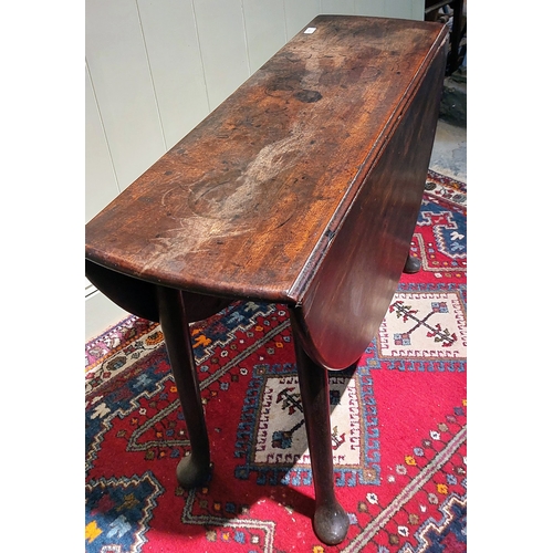 141 - Georgian Mahogany Drop Leaf Table - C. 105cm W x 37cm D x 71cm H