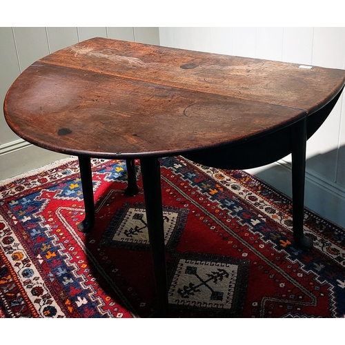 141 - Georgian Mahogany Drop Leaf Table - C. 105cm W x 37cm D x 71cm H