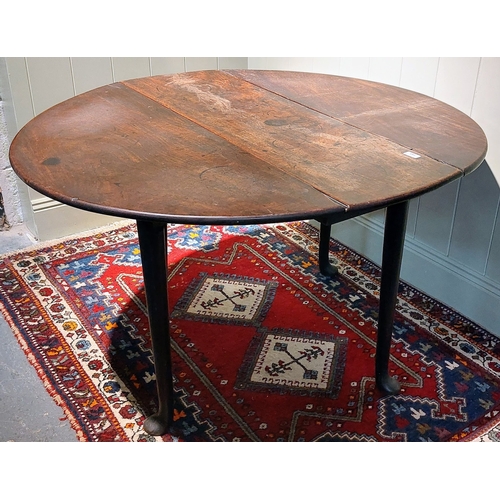 141 - Georgian Mahogany Drop Leaf Table - C. 105cm W x 37cm D x 71cm H