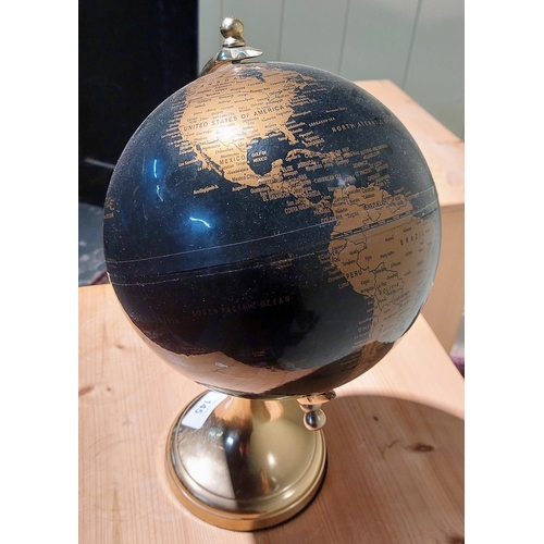 145 - Globe on Brass Stand - C. 33cm H