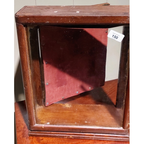 150 - Neat Victorian Mahogany Display Case - C. 32cm W x 11cm D x 42cm H