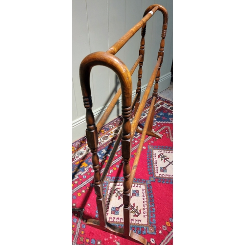 164 - Victorian Towel Rail - C. 78cm W x 90cm H