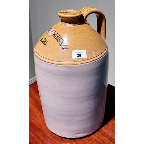 29 - Large Powers Whiskey Flagon - C. 40cm H