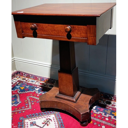 3 - Victorian Mahogany Pod Side Table on Ball and Claw Feet - C. 56cm W x 40cm D x 77cm H