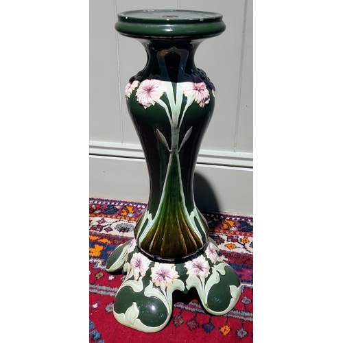 4 - Victorian Green Pedestal Base - C. 53cm H