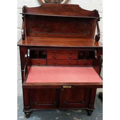 41 - Early 19th Century Mahogany Chiffonier / Secretaire - C. 96cm W x 48cm D x 139cm H