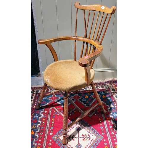 43 - Neat Oak Country Armchair