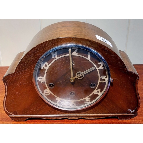 52 - Ganter Brothers Mid Century Chime Clock with Key & Pendulum