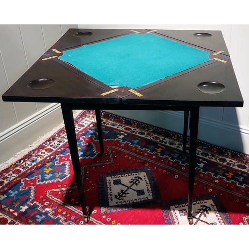 72 - Mahogany Envelope Card Table