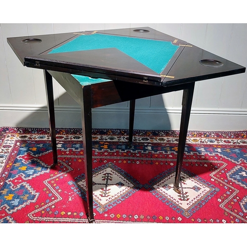 72 - Mahogany Envelope Card Table