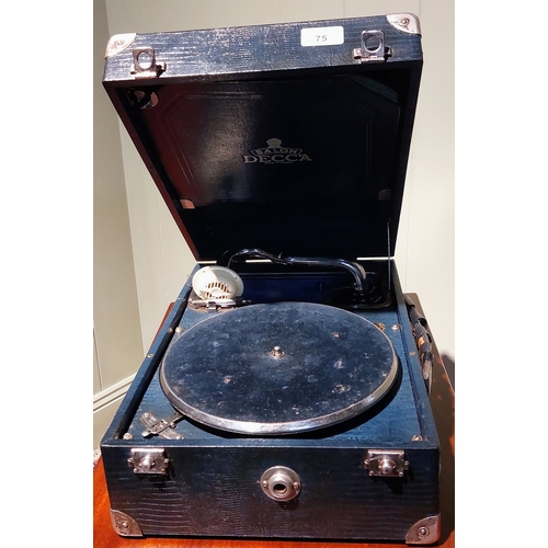 75 - Salon Decca Suitcase Gramophone