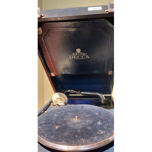 75 - Salon Decca Suitcase Gramophone