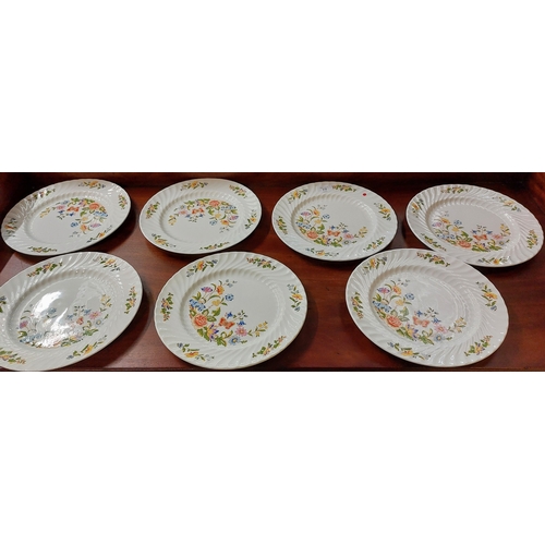 77 - 7 x Aynsley Cottage Garden Dinner Plates