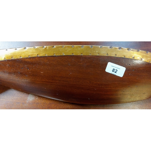 82 - Mahogany and Brass Aeroplane Propeller - C. 100cm W