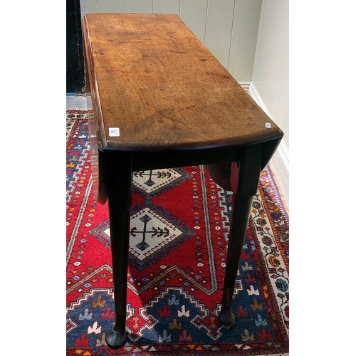 85 - Georgian Mahogany Pad Foot Drop Leaf Table - C. 114cm W