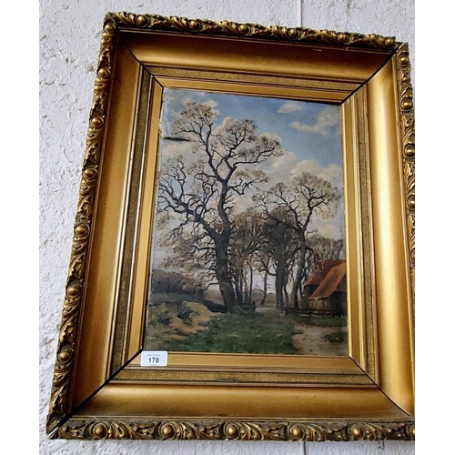 178 - Pair of W A Houtman Signed Oil On Canvas Country Scenes with Decorative Gilt Frame - C. 32cm W x 45c... 