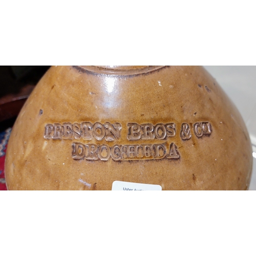 203 - 2 Large Earthenware Flagons Inc. Preston Bros Drogheda