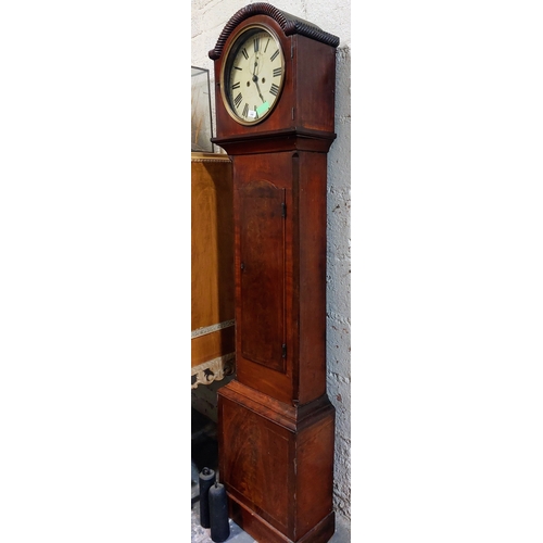 248 - Mahogany Longcase Clock with Painted Face