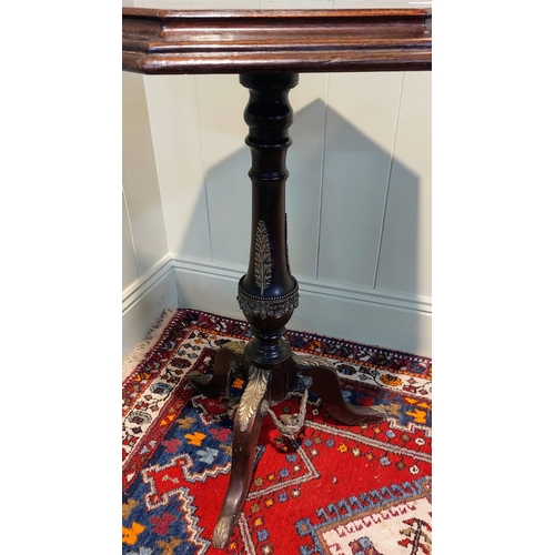 282 - Inlaid Octagonal Occasional Table with Ormolu Mounted Tripod Base - C. 61cm W x 79cm H