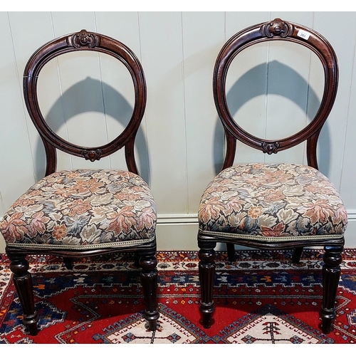 283 - Pair of Victorian Mahogany Balloon Back Chairs