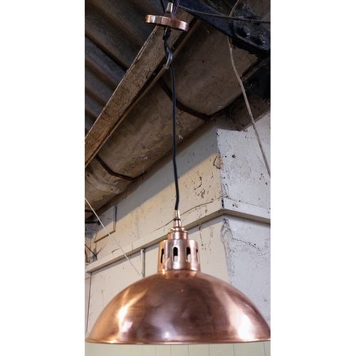 295 - Pair of Copper Hall Lights - C. 30cm W