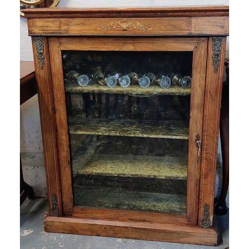 316 - Rosewood Inlaid Pier Cabinet - C. 76cm W x 29cm D x 97cm H