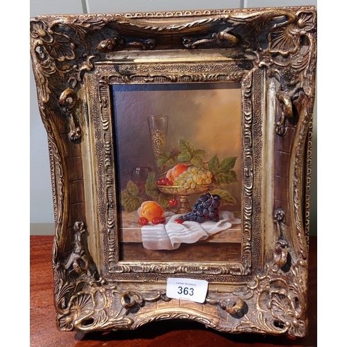 363 - Pair of Gilt Frame Still Life Prints - C. 28cm x 23cm (measurement inc frame)