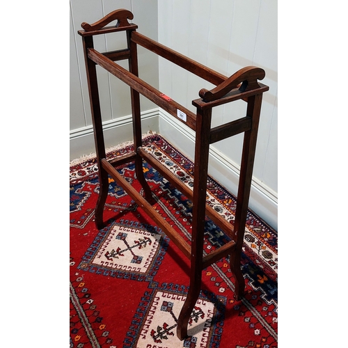 381 - Edwardian Mahogany Towel Rail - C. 67cm W x 20cm D x 90cm H