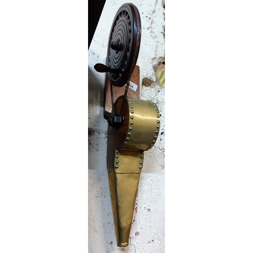 398 - Mahogany and Brass Fire Bellows