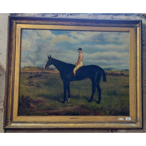 412 - RA Miley Signed Oil on Canvas 1882 