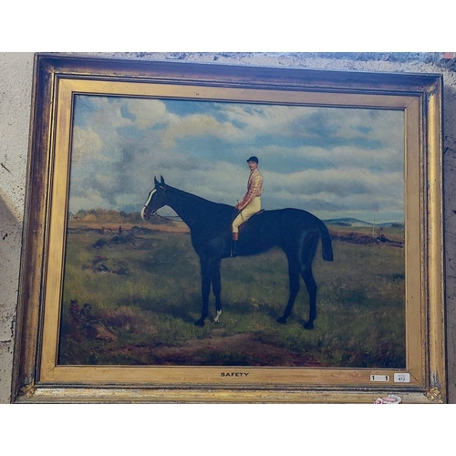 412 - RA Miley Signed Oil on Canvas 1882 