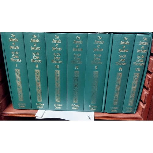 487 - Annals of the Four Masters, Third Edition, reproduced by De Burca, 1988. Seven Vols incl index, in s... 