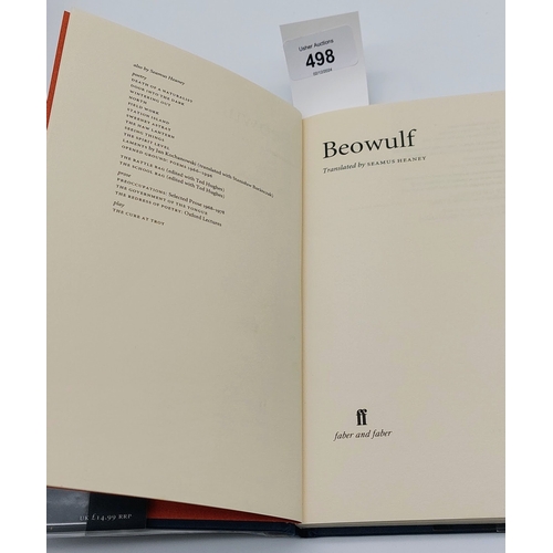 498 - 2 Seamus Heaney Hardbacks - Beowulf & Opened Ground Poems 1966-1996