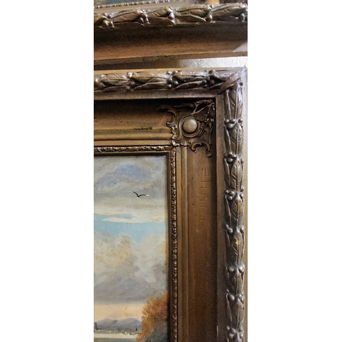 505 - Pair of 19th Century Gilt Framed Oil on Canvas Scenes in the Style of Jacobus Johannes van Poorten -... 