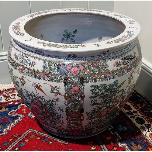 509 - Large Oriental Glazed Planter - C. 50cm W x 40cm H