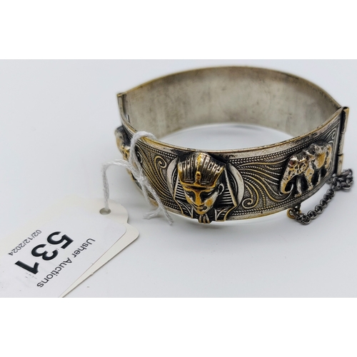 531 - Egyptian Silver Bracelet