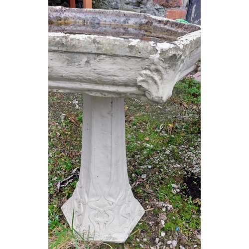 569 - Art Deco Style Birdbath - C. 58cm H